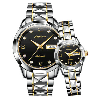 新款瑞士认证正品牌情侣手表一对全自动机械表男女士情人节送礼物