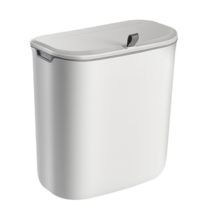 JAH厨房垃圾桶带盖家用橱柜门壁挂式厕所卫生间客厅悬挂创意纸篓