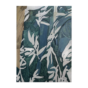 E painting手绘油画 | <慵野> 森系艺术客厅油画北欧风植物画