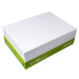 得力打印a4纸整箱复印纸70g白纸批发办公用纸80克a四纸草稿纸学生用80g单包500张电脑打印机加厚纸白色5包装