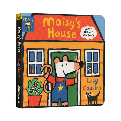 英文原版 Maisy's House 小鼠波波的家 立体游戏操作纸板书 with a pop-out play scene 亲子互动 作者Lucy Cousins