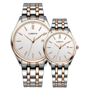 罗宾尼全新情侣手表一对韩版休闲女手表防水石英表手表男品牌十大