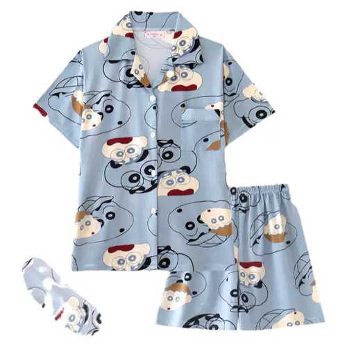 Японская мультяшная летняя хлопковая пижама, тонкий брендовый комплект для школьников для влюбленных, коллекция 2021