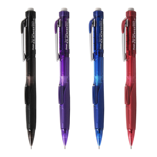 日本pentel派通自动铅笔小学生考试绘图不易断不易断芯PD275侧压出铅自带橡皮可伸缩0.5mm简约日系活动铅正品