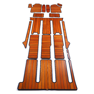 专用于丰田普瑞维亚大霸王实木脚垫Previa汽车木地板改装游艇木大