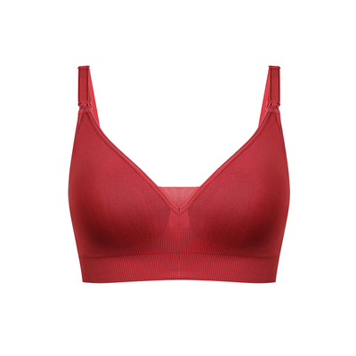 歌美姿红色套装本命年哺乳内衣