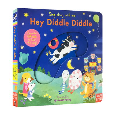 英文原版 Hey Diddle Diddle 童谣机关玩具操作书 Sing Along with Me系列  幼儿启蒙趣味纸板书 0-6岁早教英语绘本 送音频