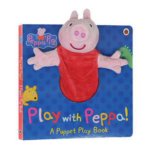 英文原版 小猪佩奇 Play with Peppa Hand Puppet Book 粉红猪小妹佩琪佩佩猪 手偶书 纸板书 亲子互动