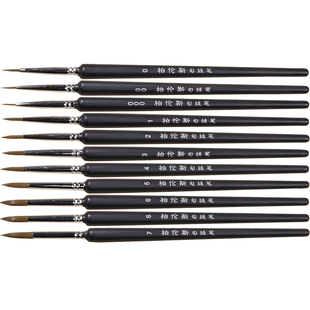 尼龙勾线笔美术专用水彩水粉勾线画笔手绘描边笔小毛笔细工笔细毛笔画笔描线水粉丙烯国画颜料描边笔水彩画笔