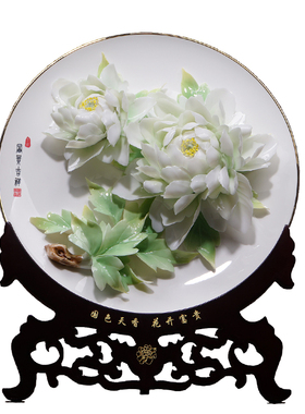 博古架酒柜桌摆件手工礼品装饰盘