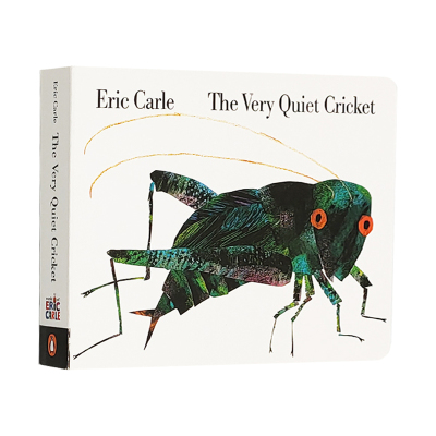 好安静的蟋蟀  纸板书 发音书 英文原版 Eric Carle The Very Quiet Cricket  有蟋蟀发声 廖彩杏书单 艾瑞卡尔