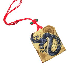 方形龙随身符袋平安福袋吊坠挂件包护身符袋宝宝福袋胎发袋防水袋