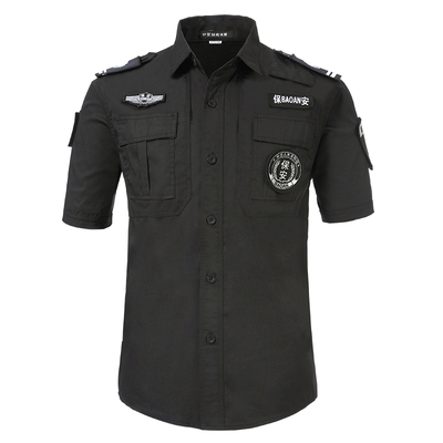 春秋套装黑色长袖冬季工作服