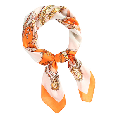 新款橘色洋气时尚搭配围巾女士
