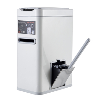 卫生间垃圾桶家用智能感应带盖厕所洗手间三合一马桶刷一体式自动