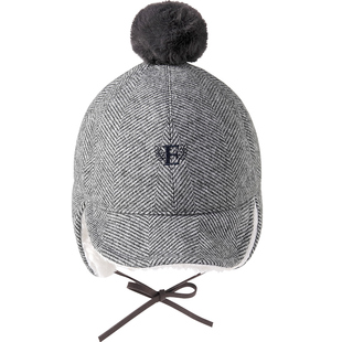 伊米伦婴儿帽子秋冬婴幼儿帽子棒球帽宝宝加绒护耳鸭舌帽可爱超萌