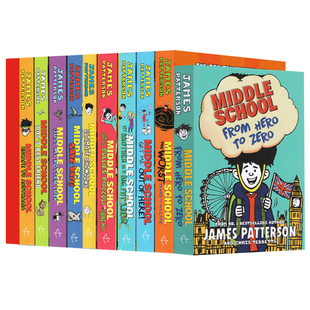 英文原版 Middle School 上学不容易系列 15册合售 地狱高中生活 电影原著 校园成长小说 幽默小说 中小学英语课外阅读提升