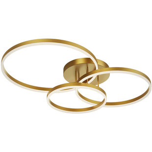 全铜客厅吸顶灯现代简约2025年新款轻奢主卧室书房创意圆环灯饰