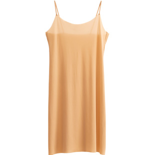 stwsotowell无痕冰丝防走光吊带打底裙防透内搭肉色衬裙睡衣睡裙
