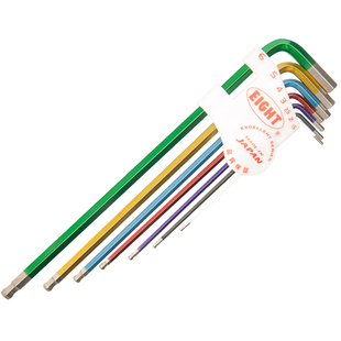 日本进口EIGHT百利内六角扳手套装特长6角六方六棱螺丝刀工具TLC