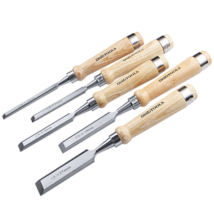 迪速木工凿子木柄实木凿可敲半圆凿扁凿平凿木匠工具凿刀大号小号