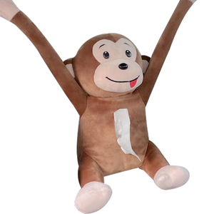 小猴子创意车载纸巾盒汽车扶手箱抽纸盒挂式可爱车内装饰用品大全