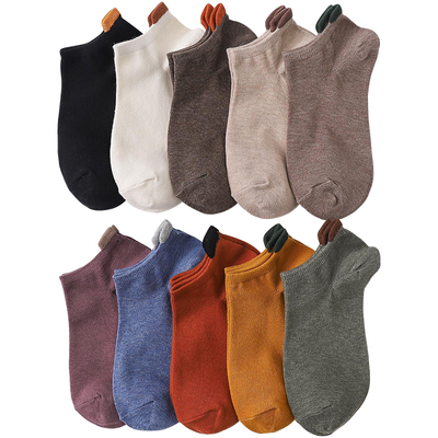 袜子女短袜浅口ins潮女士春秋夏季薄款透气短筒防臭日系不掉船袜