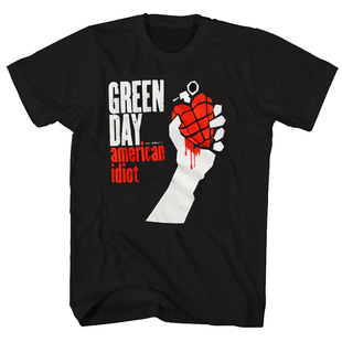 新款Green Day绿日乐队摇滚短袖男士朋克纯棉衣服经典T恤T-Shirt