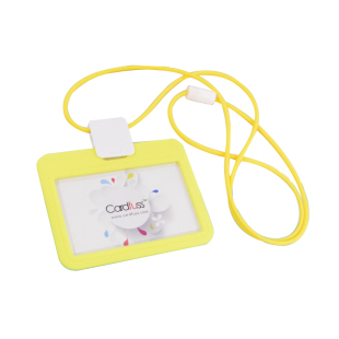 卡仕达双面透明翻盖防刮证件卡套参会议证工作证胸卡工卡牌上岗证厂牌挂牌带弹力亲肤硅胶圆绳挂绳定制内卡片