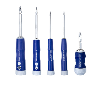 迪速两用螺丝刀十字一字家用起子小加硬双头改锥罗丝批3 4 5 6 mm