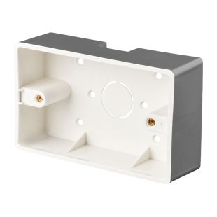 奥柯朗118明装插座底盒开关明线盒 灰色超薄通用二位三位四位盒子