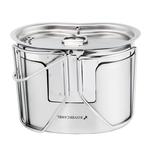 揽胜户外杯托炉子奥氏体304不锈钢登山旅游野炊露营折叠把手杯子