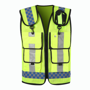 红绿灯反光背心马甲施工安全防护服骑行马甲摩托车安全服代驾定制