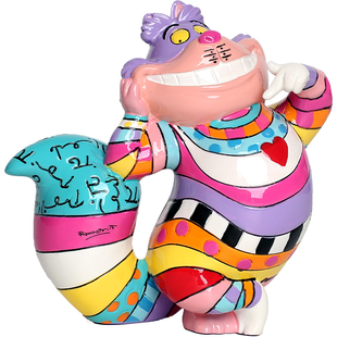 enesco妙妙猫摆件柴郡猫摆件正版迪士尼Britto爱丽丝梦游仙境手办