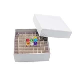 纸质冷冻管盒冻存管盒36格49格81格100格冻存盒样品管盒冷冻盒超低温