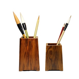 包邮苏州姜思序堂高档檀木塔型笔筒收纳盒学生桌面办公室笔座中式文具笔插茶道配件化妆笔筒创意复古中国风