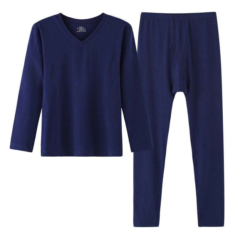 超大特大加肥加大码胖子薄款保暖套装莫代尔秋衣秋裤V领男士内衣