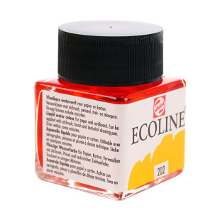 荷兰Talens泰伦斯液体水彩颜料Ecoline伊考伦水色透明水彩彩色墨水10色套装漫画插画美术绘画工具学生入门