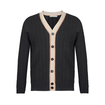 hellenwoody autumn 2023 new luxury sweater men's fashion slim linen sweater cardigan