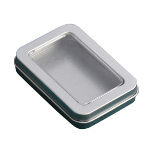 利侨定制长方形随身小礼品徽章优u盘金属包装收纳开窗马口铁盒子
