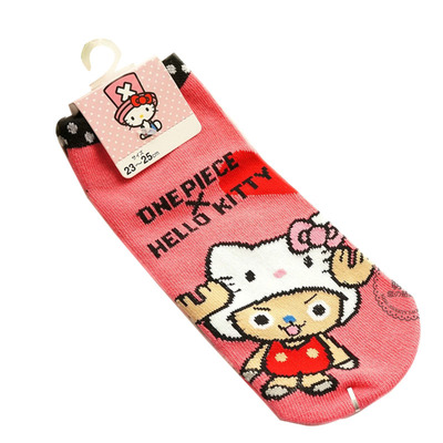hellokitty猫乔巴可爱卡通船袜