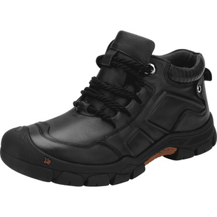 【新品】3515强人男鞋冬季保暖羊毛棉皮鞋户外休闲防滑加绒棉鞋男