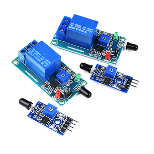 F5火焰传感器模块5/12V 火源探测模块红外接收 火光检测报警3/4线