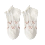 Носки, тонкие японские короткие белые цветные спортивные гольфы, осенние, популярно в интернете