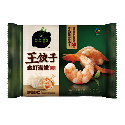 必品阁虾仁王饺子350g*4袋