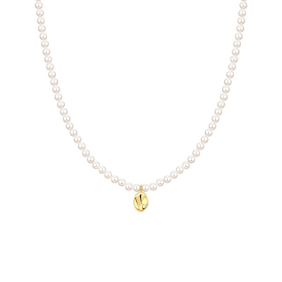 onchic小米粒珍珠项链女锁骨链