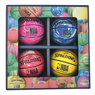 斯伯丁篮球正品儿童男童女童婴儿幼儿专用玩具迷你MINI小蓝球模型