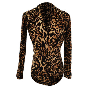 皇朝拉丁舞服女成人练功服新款摩登舞蹈上衣V领国标舞连体衣A1174