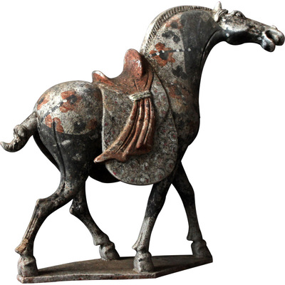 唐代手绘收藏老货中式风装饰陶马