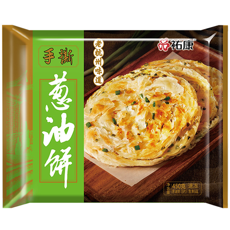祐康葱油/梅干菜手撕饼450g*3包
